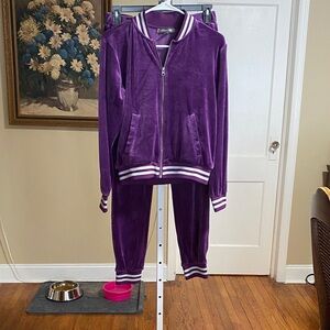 Kate & Mallory Deep Purple Velour Jacket
